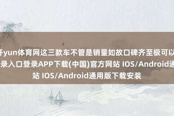 开yun体育网这三款车不管是销量如故口碑齐至极可以-开云kaiyun登录入口登录APP下载(中国)官方网站 IOS/Android通用版下载安装